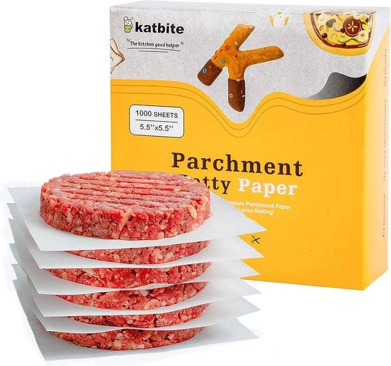 Papier antiaderente per hamburger 1000 pezzi, 14x14 cm, carta per burger, accessori griglia, carta per hamburger, cheeseburger