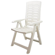 MAURY'S POLTRONA PIEGHEVOLE YUMA IN RESINA A 5 POSIZIONI IN COLORE BIANCO 60 X 61 X 109 CM