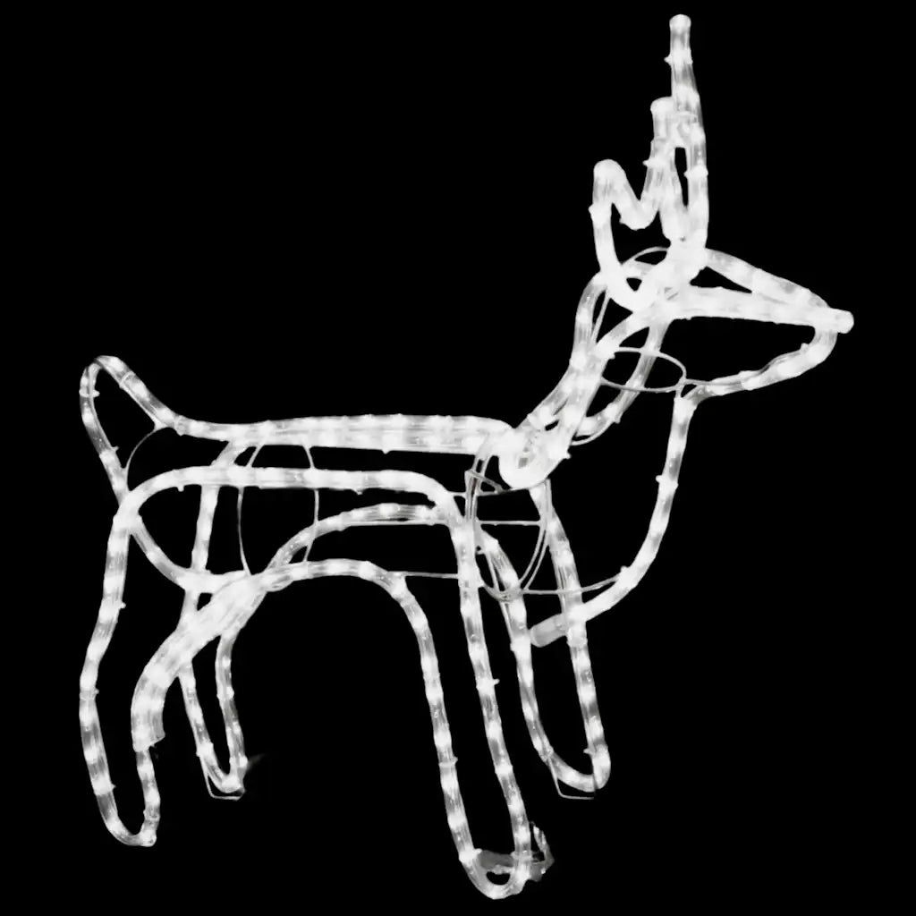 Figure Natalizie Renne Bianco Caldo 60x30x60 cm 343299