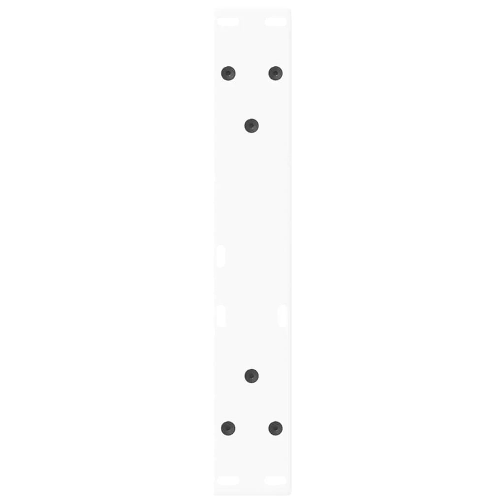 Set di 2 gambe per tavolino da caffè a V con piedini regolabili 28 x 43 cm acciaio bianco 02_0056837