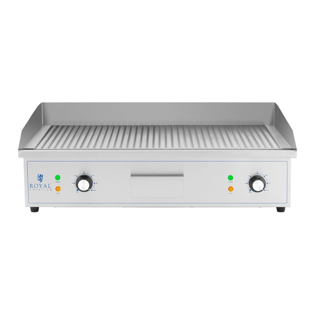 Piastra elettrica scanalata plancha 700 x 400 mm 4.400 watt 14_0004053