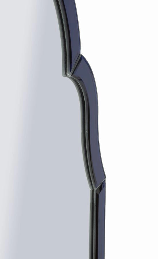 Specchio da Muro Tangeri Blu 47x1x80 cm in MDF e Vetro e Specchio Blu