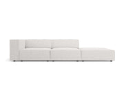 Cosmopolitan Design - Divano destro "Arendal" 4 posti in ciniglia grigio chiaro 