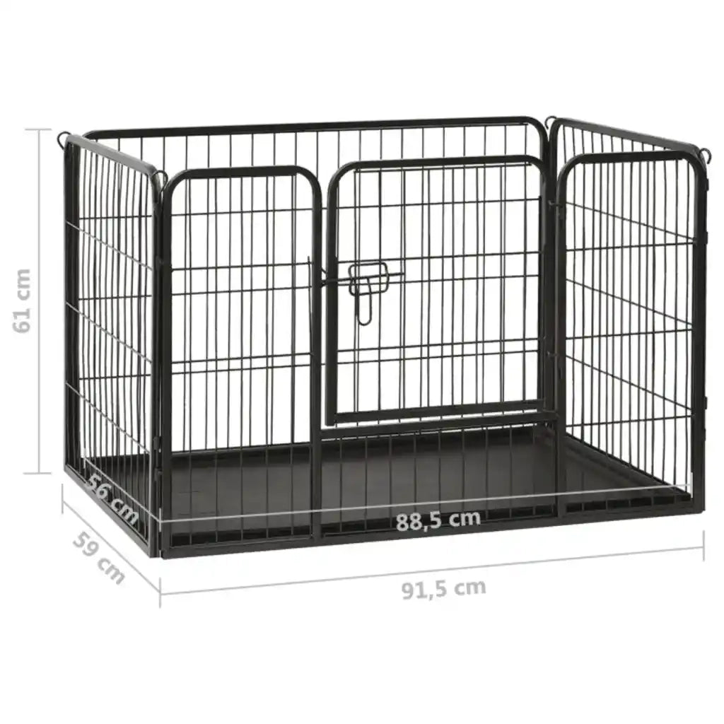 Box per Cuccioli in Acciaio 91,5x59x61 cm cod mxl 69336