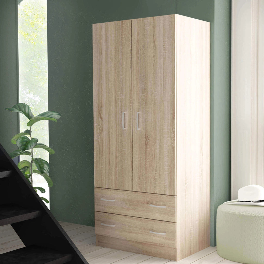 Armadio due ante in Legno Composito cm 77x50x180 - COLE