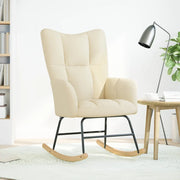 Sedia a Dondolo Crema in Tessuto 4016796