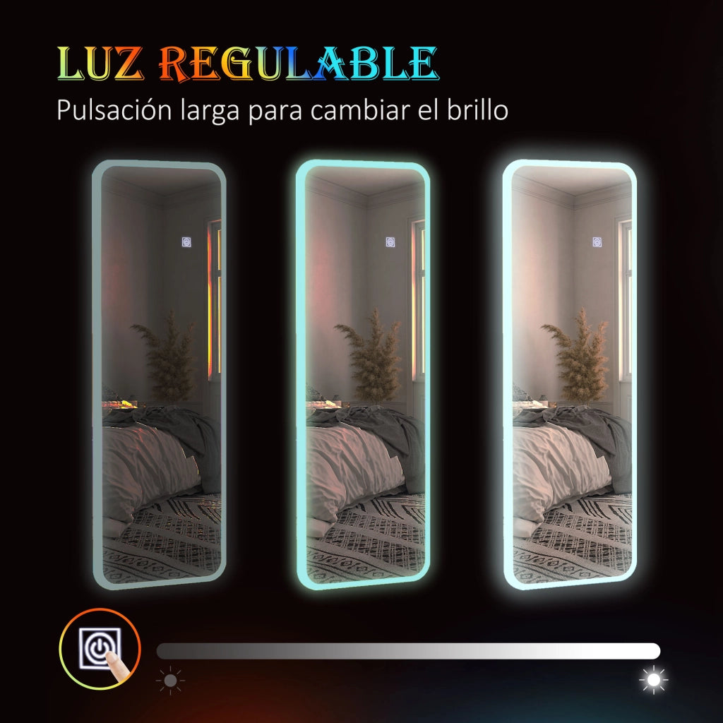 Specchio a Pieno Corpo con Luci LED ¨C Zephmum ¨C 120x40 cm Colori RGB