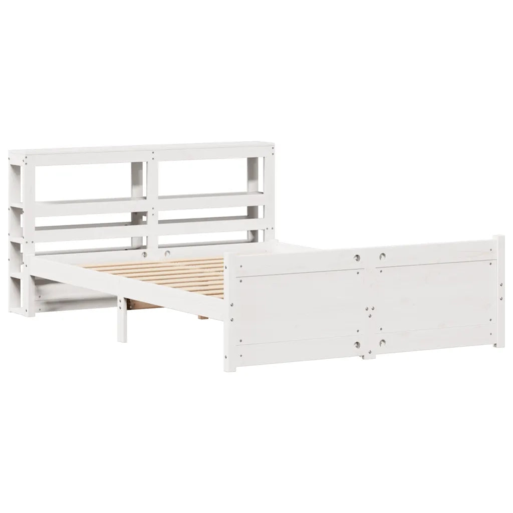 Giroletto con Testiera senza Materasso-Struttura Letto Bianco 120x200 cm 593467