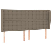 Testiera | Testata ad Orecchio Tortora 183x23x118/128 cm in Tessuto