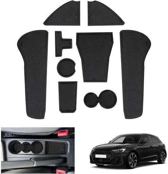 Accessori per Audi A1 GB 2019-2025 Antislipmattone per console centrale in gomma, nero