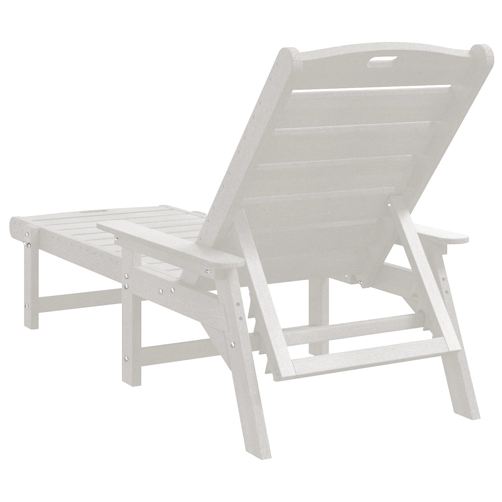 Lettini Prendisole 2 pz Bianco 162x53x98.5 cm HDPE