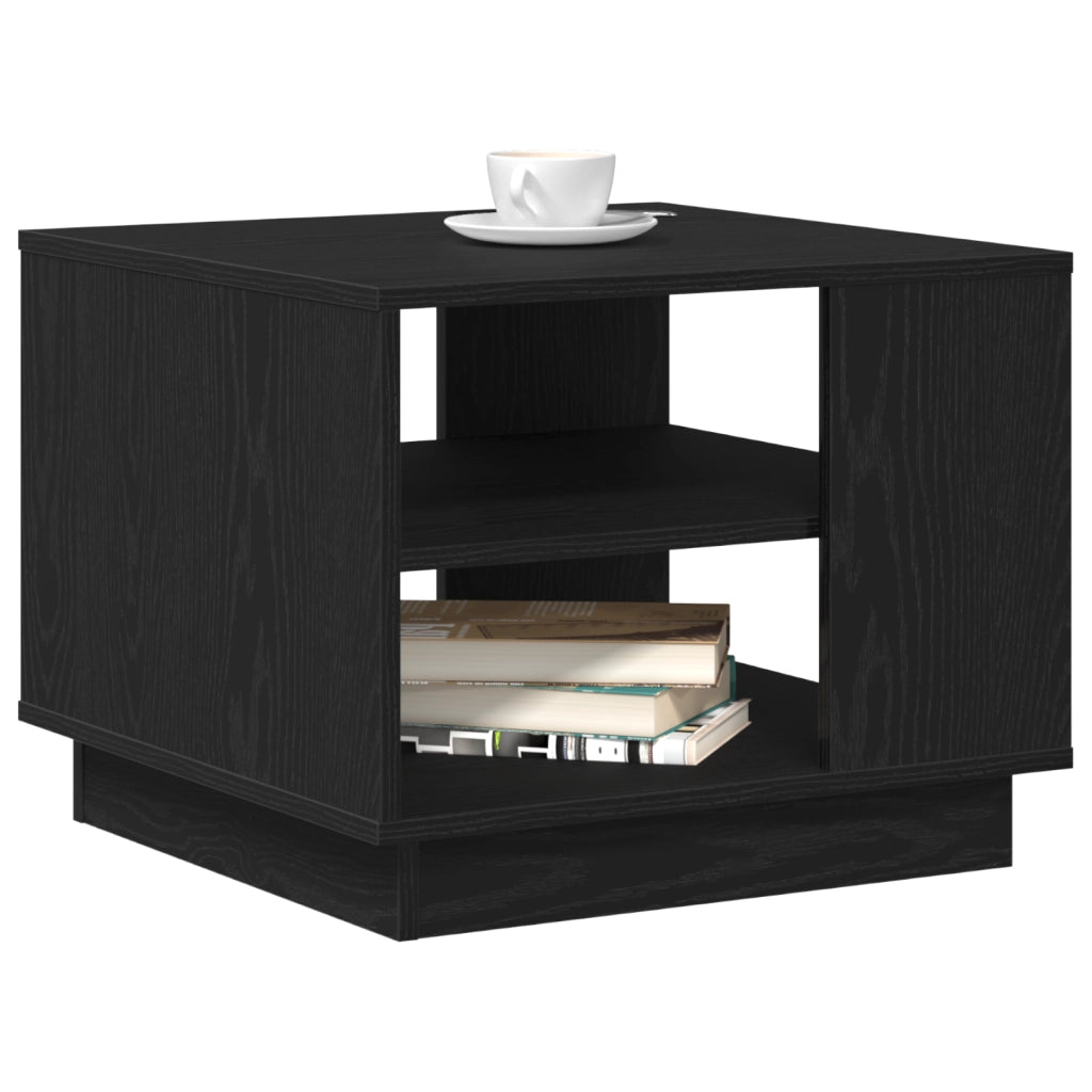Tavolino da caffÃ¨ in rovere nero 55x55x42 cm realizzato in legno ingegnerizzato