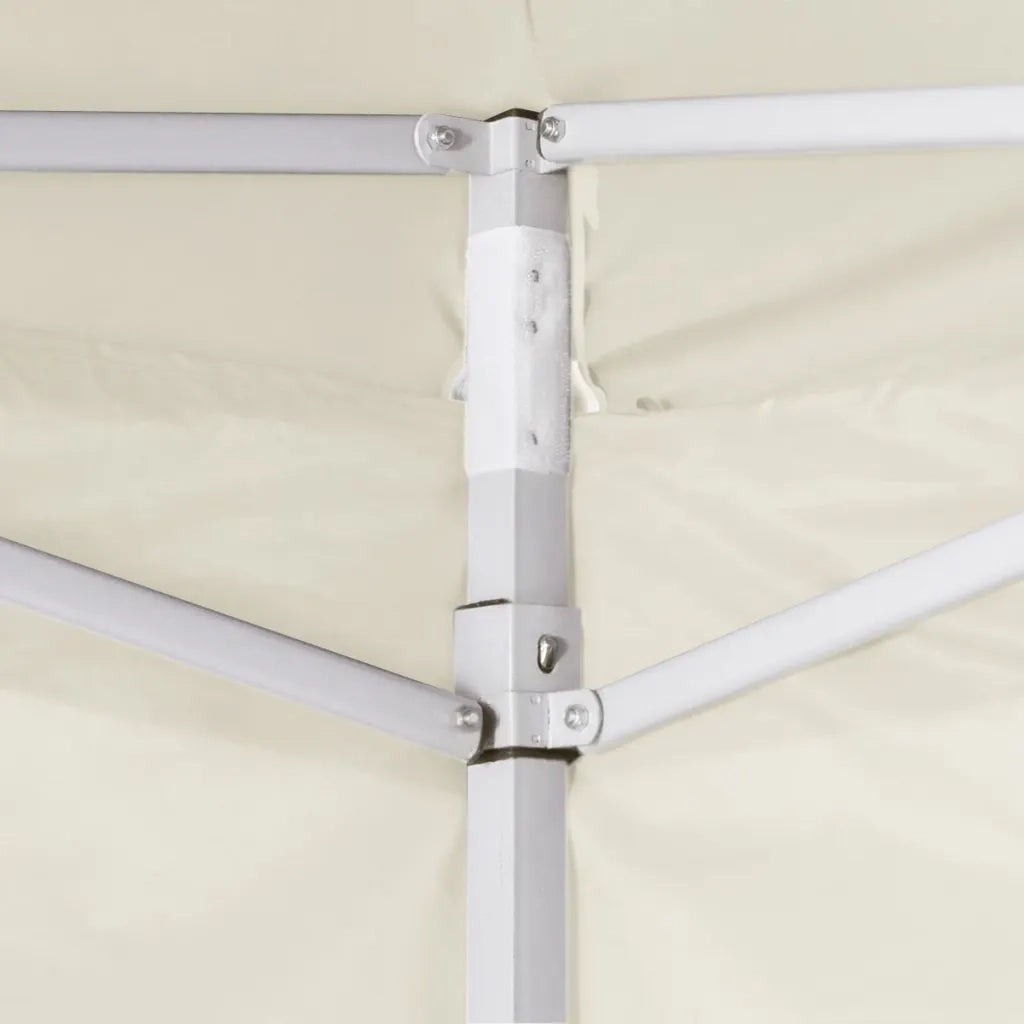 Tenda Pieghevole con 2 Pareti 291x291x315 cm Crema 44960