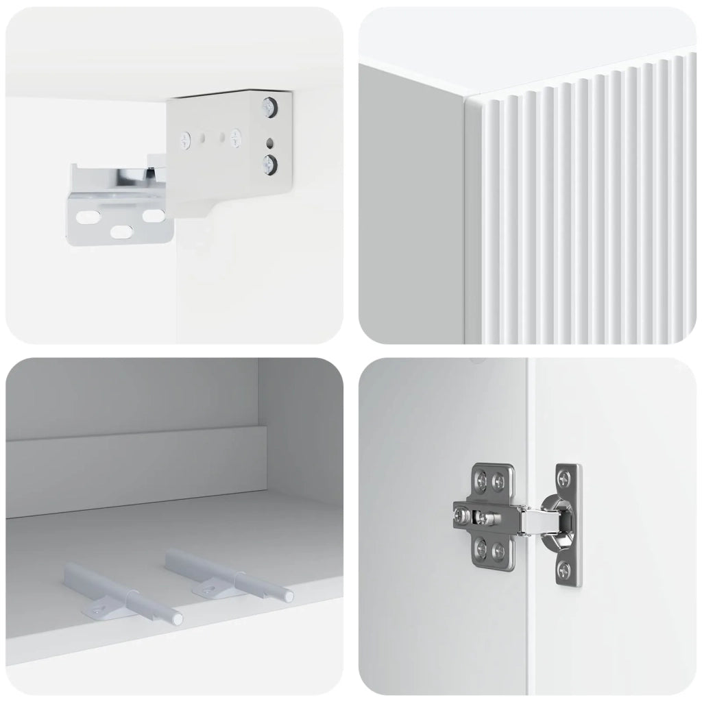 Mobiletto a muro Bianco 59 x 31 x 60 cm Legno ingegnerizzato 898405