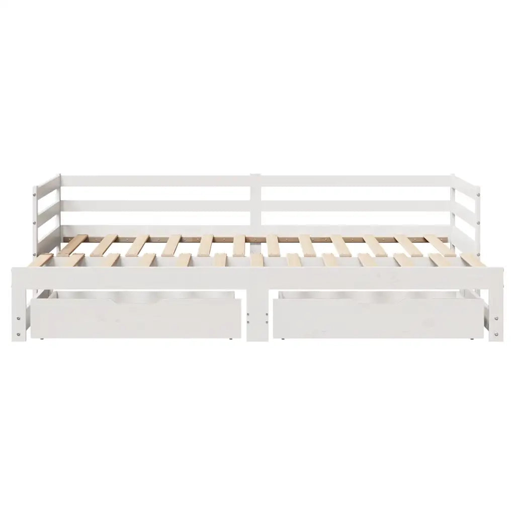 Letto Estraibile con Cassetti senza Materasso Bianco 90x190 cm 3302147