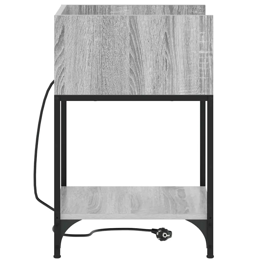 vidaXL Mobiletti da Notte 2 pcs Grigio sonoma 40 x 40 x 61 cm