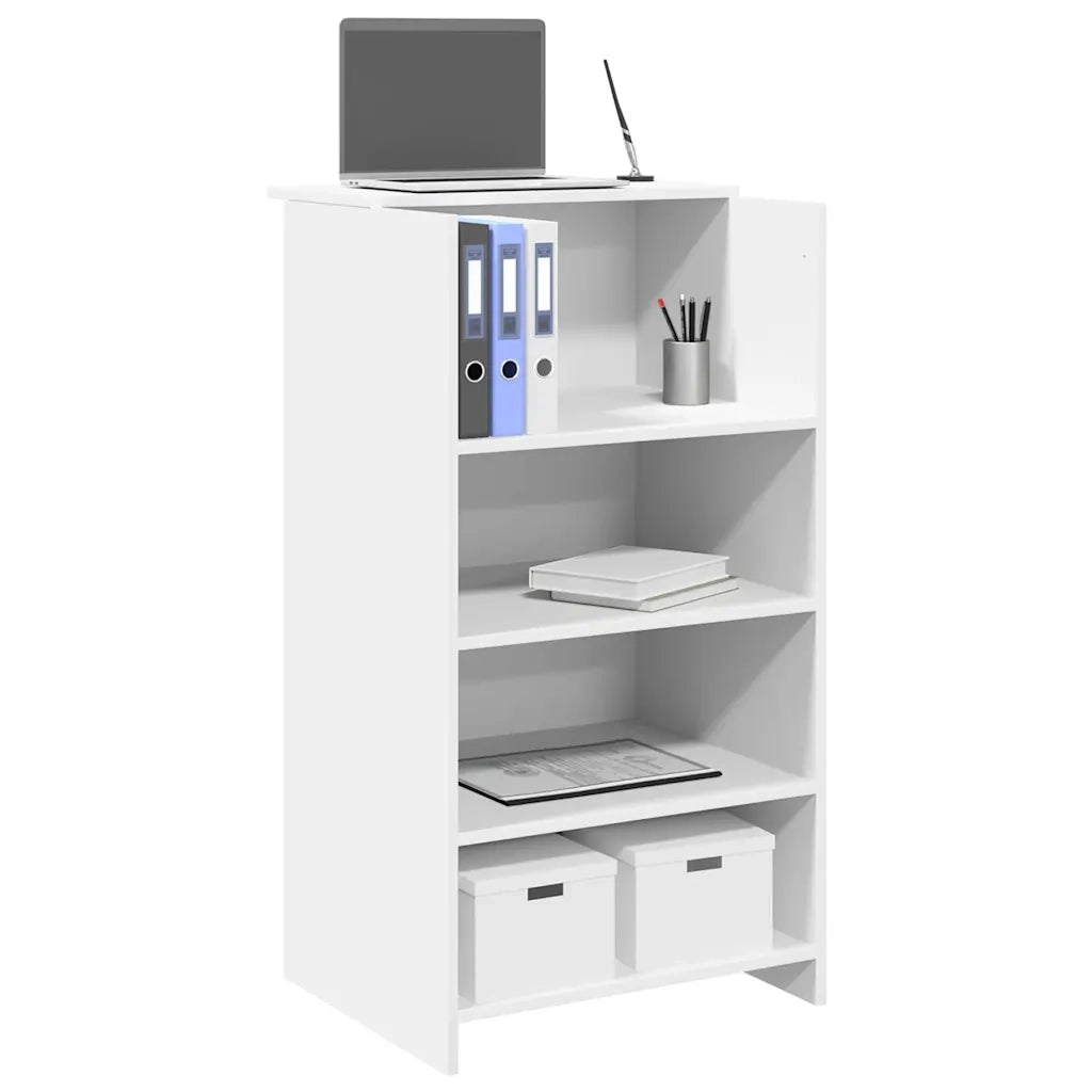 vidaXL Banco Reception Bianco 55x50x103,5 cm in Legno Multistrato