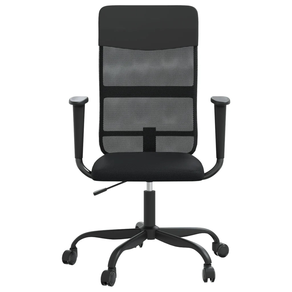 Sedia da Ufficio Altezza Regolabile Nera in Rete e Similpellecod mxl 128099