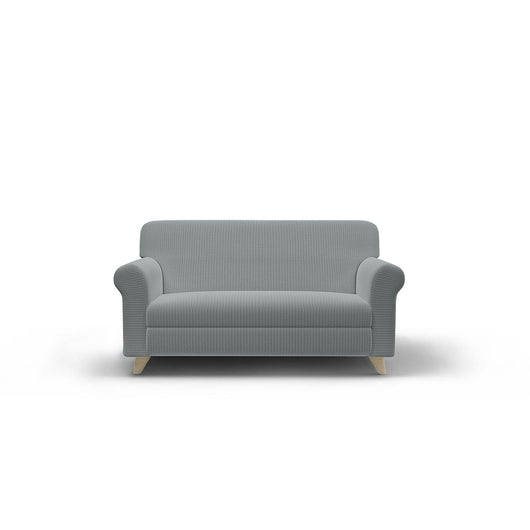 Copridivano Elasticizzato 2 Posti in Poliestere Iris Grigio Chiaro