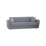 Nox, Divano Letto 3 Posti Contenitore, 80x223 cm Nero