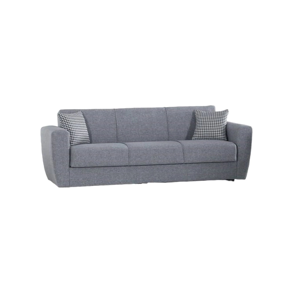 Nox, Divano Letto 3 Posti Contenitore, 80x223 cm Nero