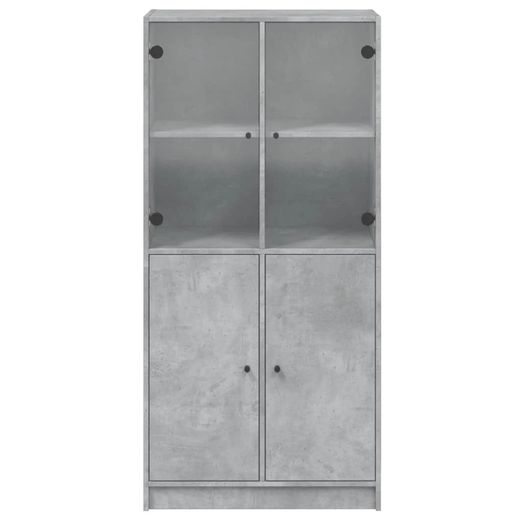 Buffet credenza cassettiera mobiletto mobile contenitore organizer cucina soggiorno salotto alto con ante 68 x 37 x 142 cm legno ingegnerizzato grigio 02_0032240