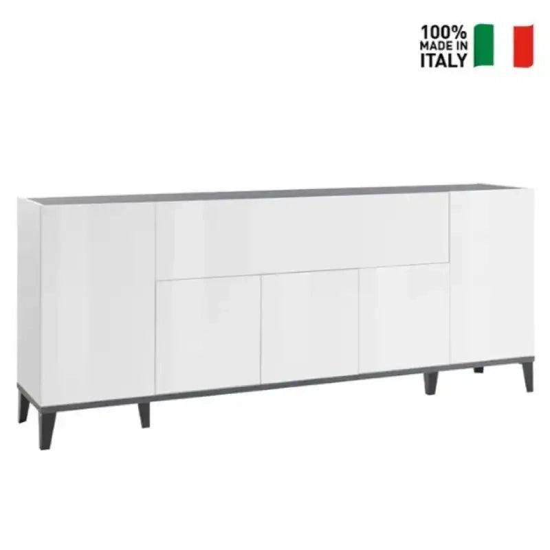 Credenza 200x40cm design 5 ante vano a ribalta ingresso soggiorno Stephanie