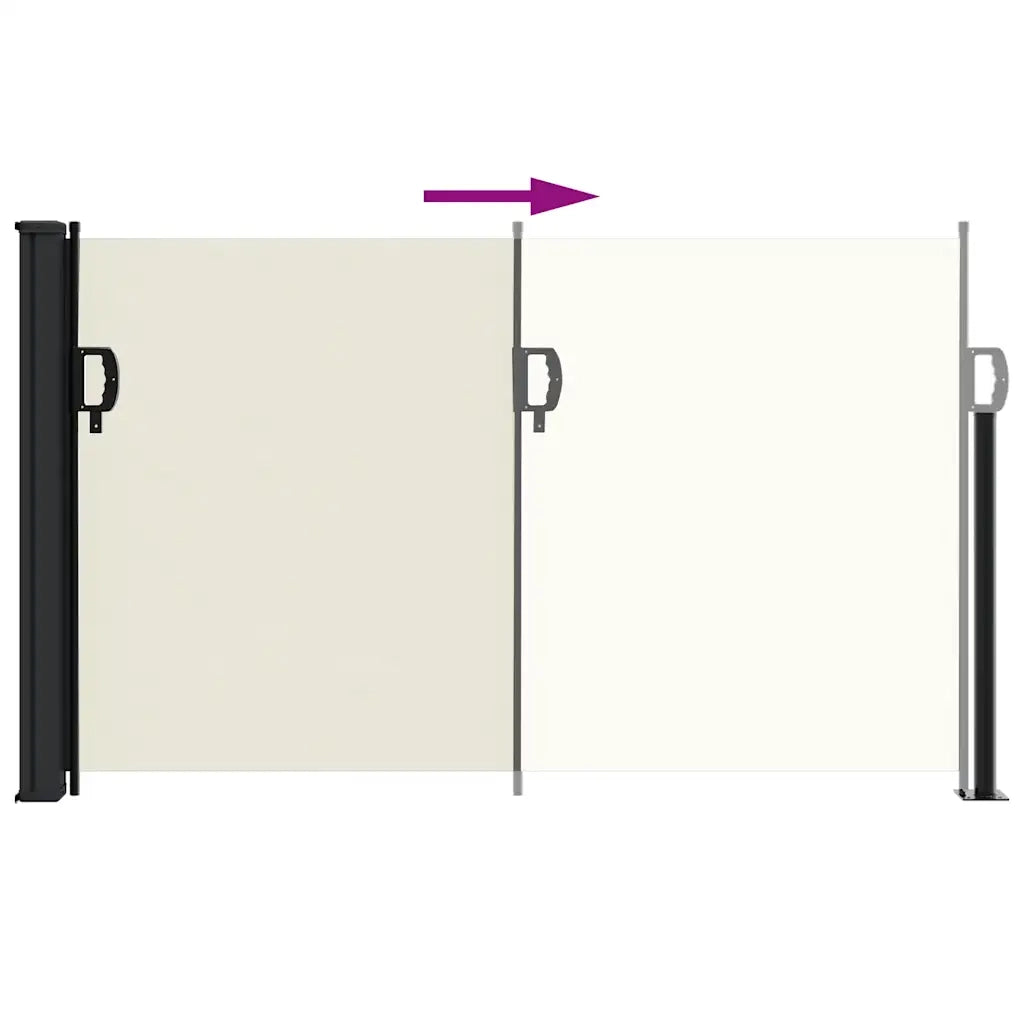 Tenda da Sole Laterale Retrattile-Tenda parasole per balcone per giardino Crema 120x600 cm 937621