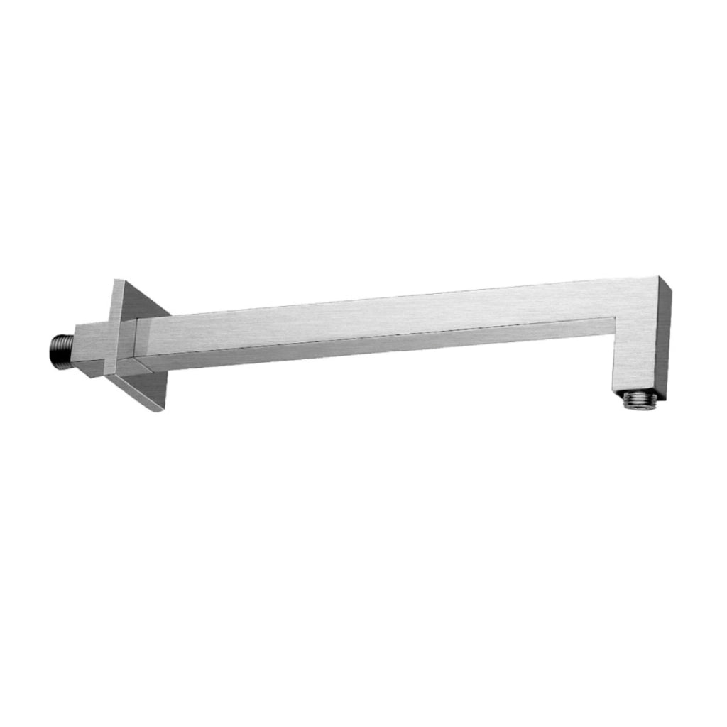BRACCIO DOCCIA QUADRO IN OTTONE STEEL LOOKING PER SOFFIONI DOCCIA - LUNGHEZZA CM 35 - STEEL LOOKING  - PAF