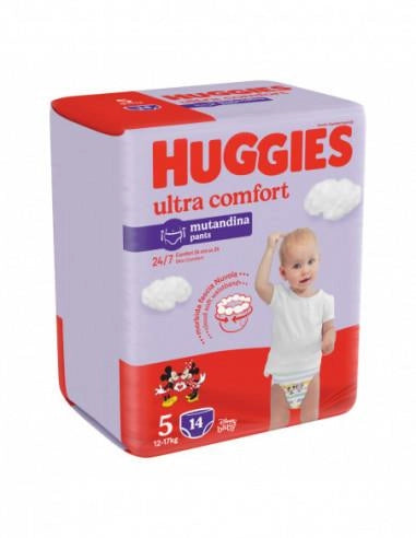HUGGIES PANNOLINI MUTANDINA UNISEX  IN CONFEZIONE DA 14 PEZZI TAGLIA 5 12-17 KG