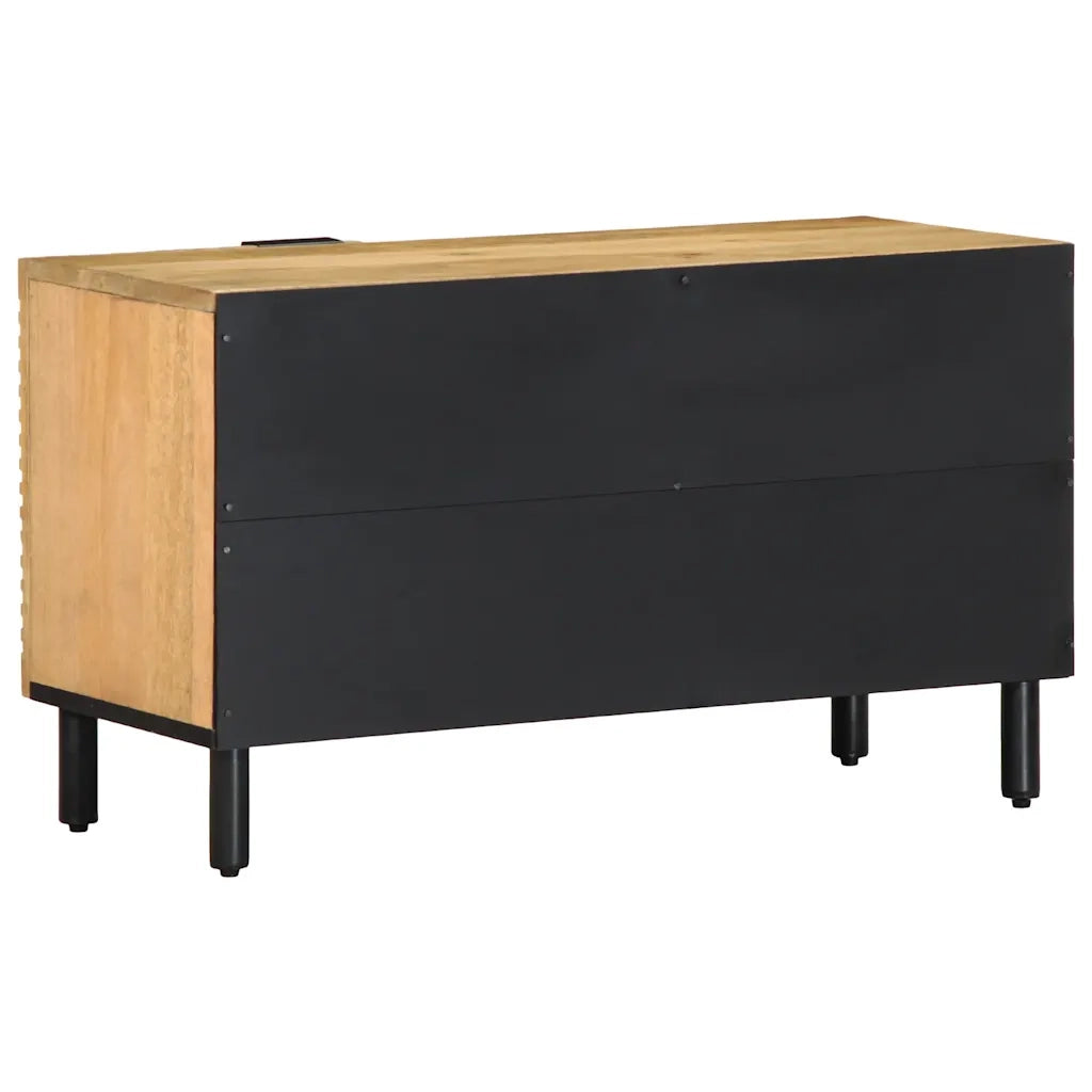 Mobile Porta TV-Mobile per TV-Credenza TV Marrone 80x31,5x46cm in Legno Massello di Mango