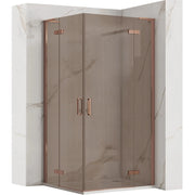 Cabina Doccia Rea Hugo Double 80x100 Copper Brush
