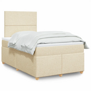 Giroletto a Molle con Materasso Crema 120x200 cm in Tessuto 3291245