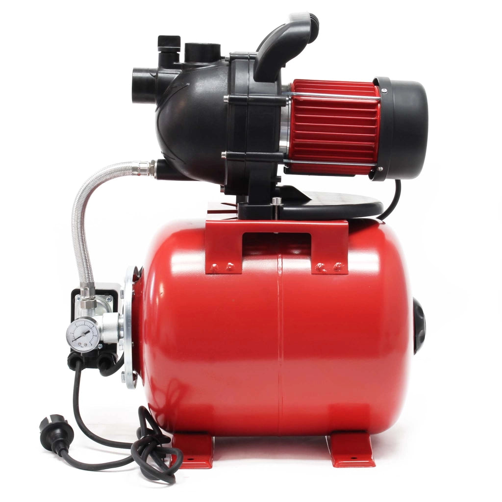 Pompa autoclave uso domestico 1000W 3500l/h Elettropompa da giardino con pressostato e manometro