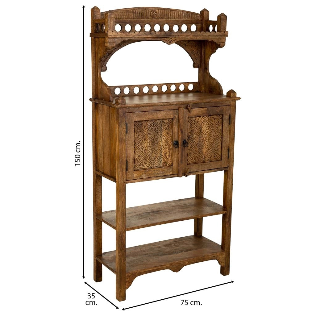 Credenza in legno marrone 75x35x150