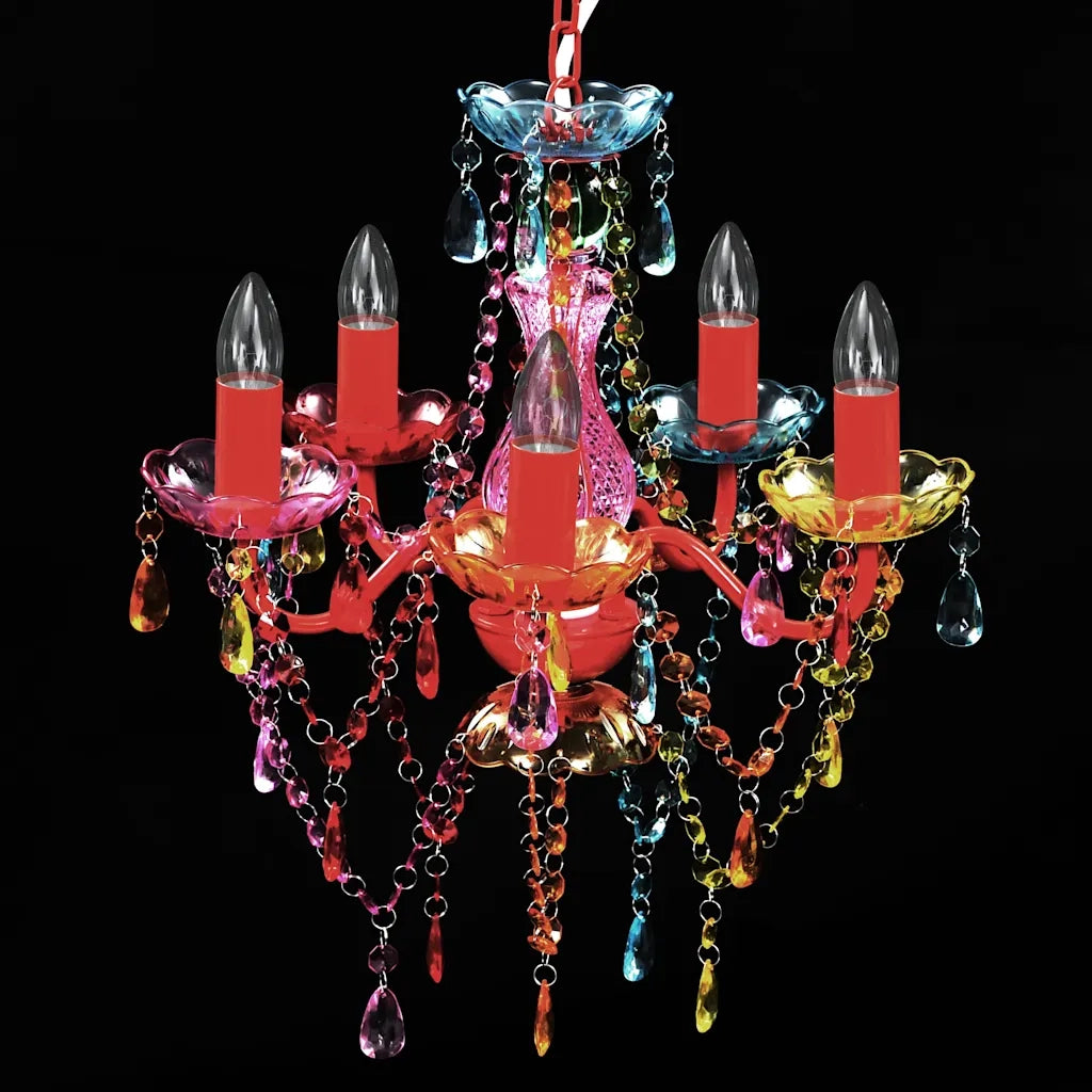 Lampadario in Cristallo 5 Lampadine Multicolore CFW8610712