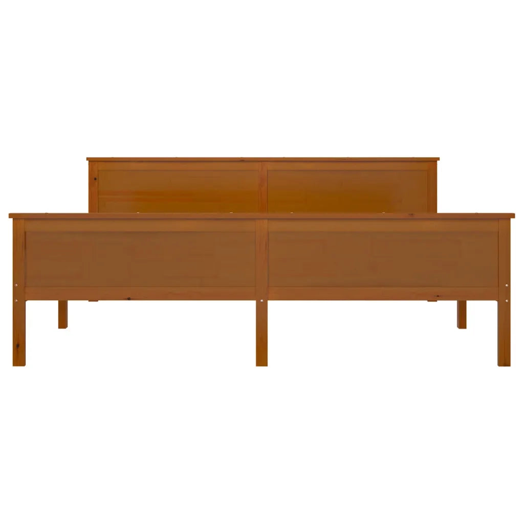 Giroletto Marrone Ambra in Legno Massello di Pino 180x200 cm 322193