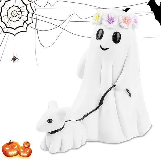 Decorazione per Halloween - Figura di un Cane Spaventoso - Sculptura di Gomma - Decorazione per Interno e Esterno - Materiale Duraturo con Vernice a Olio - Spaventapasseri per Bambini e Adulti