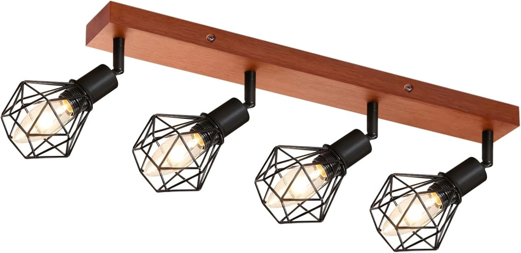 ZMH Faretto da soffitto neri E14 vintage orientabili 350° per ingresso soggiorno