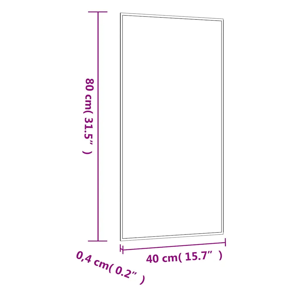 Specchio da Parete-Specchio a Muro-Specchio Decorativo 40x80 cm Vetro Rettangolare