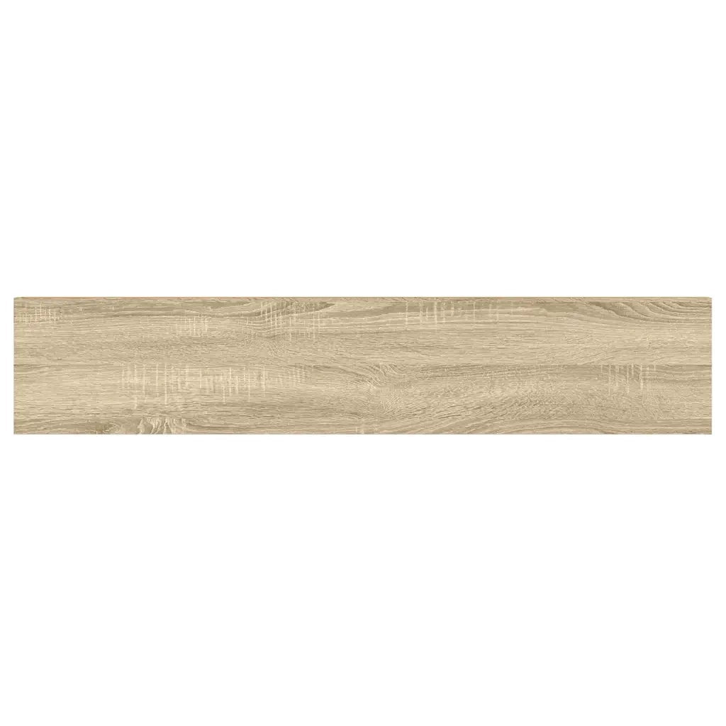 Scaffali a Parete 2 pz Rovere e Bianco 120x23,5x3,8 cm in MDF 326586