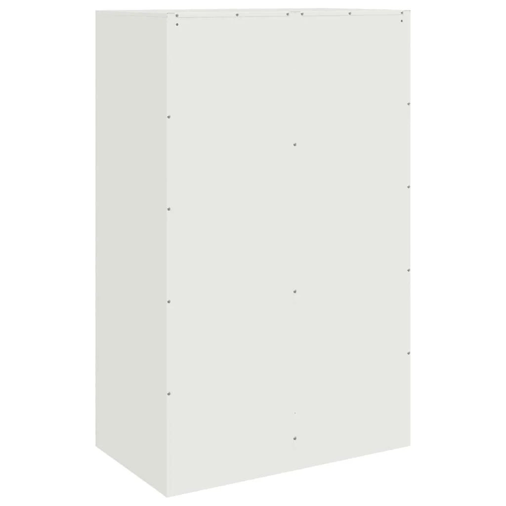 Buffet credenza cassettiera armadio mobile contenitore organizer per cucina soggiorno salotto 67 x 39 x 107 cm acciaio bianco 02_0030384