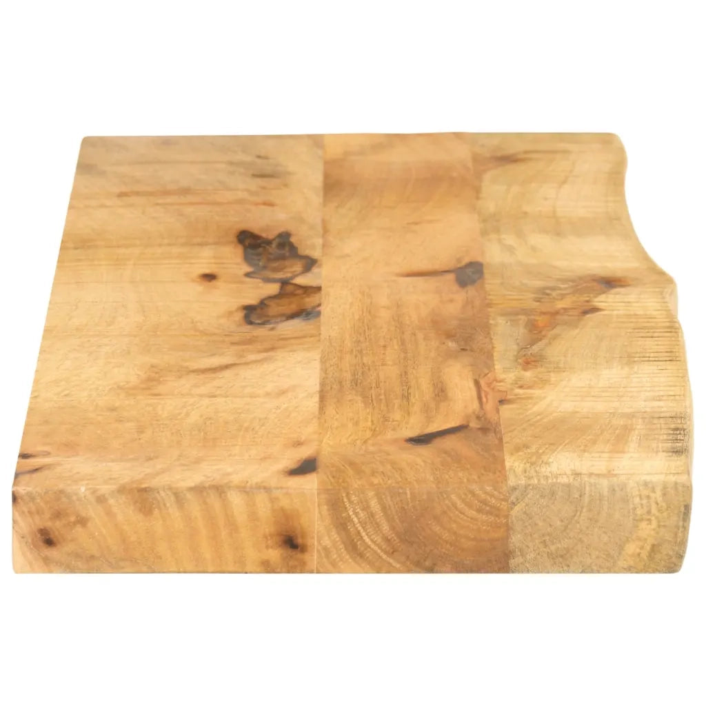 Piano Tavolo 100x20x3,8cm Bordi Vivi Legno di Mango Grezzo