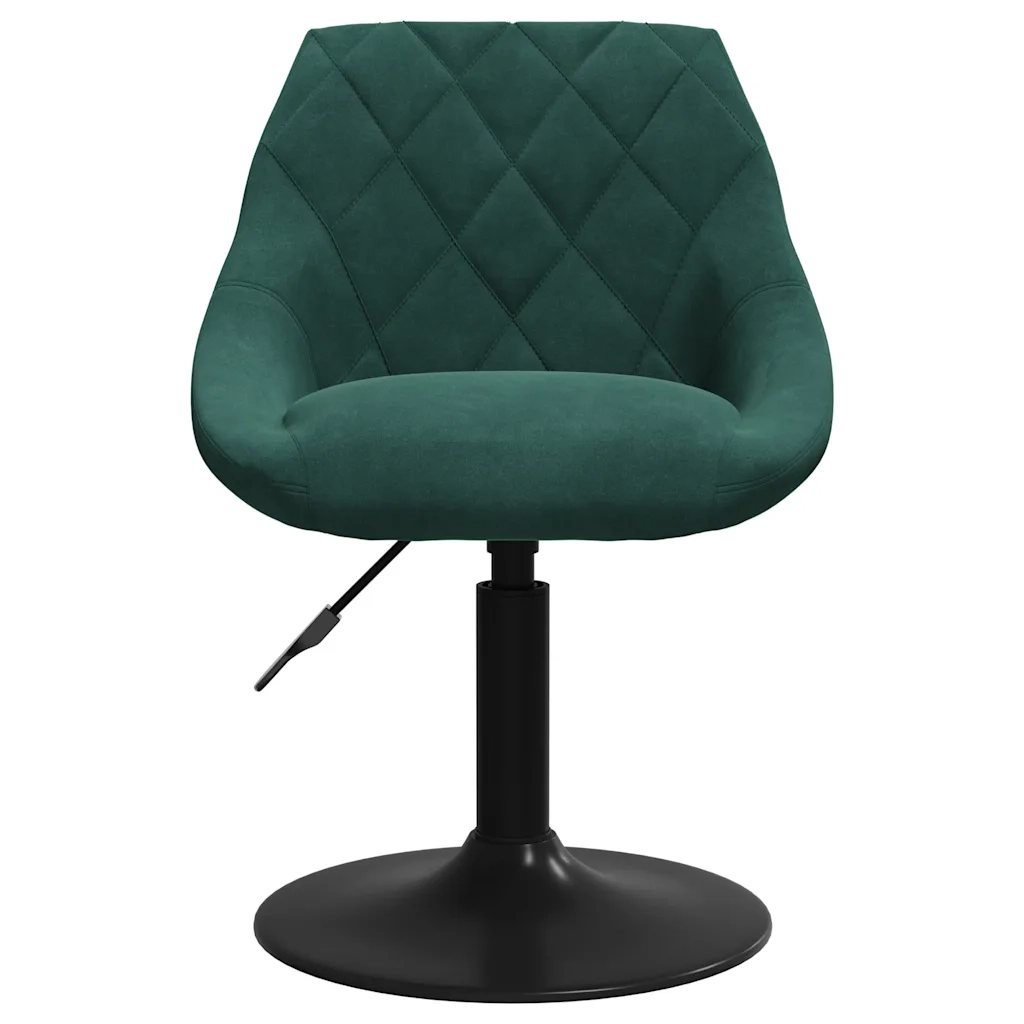 Sedie da Pranzo Girevoli 4 pz Verde Scuro in Velluto 3088794