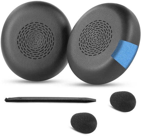 Orecchini di sostituzione compatibili con Jabra Evolve2 75 PC, orecchini con cuscino di schiuma morbida, schiuma isolante del suono - nero
