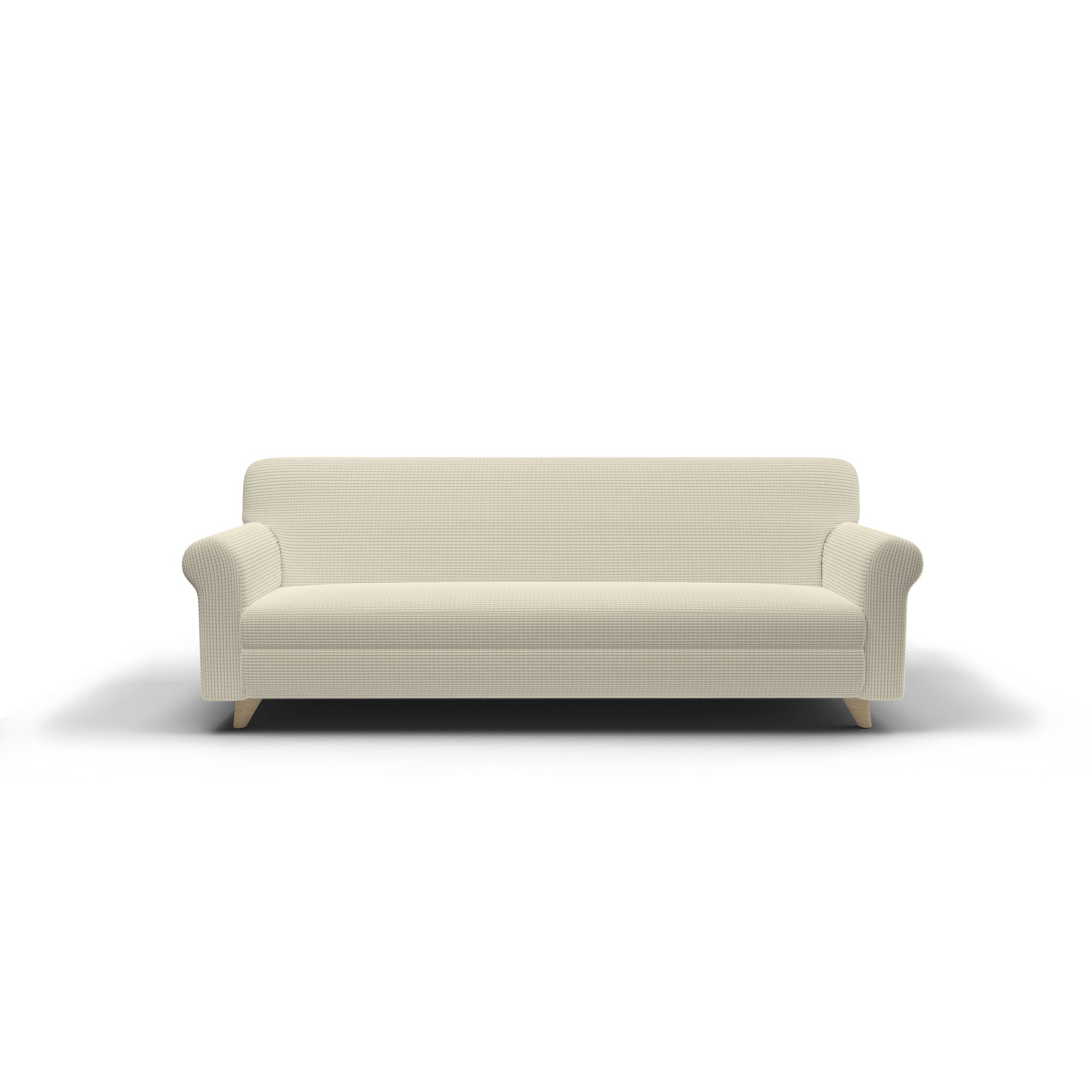 Copridivano Elasticizzato 3 Posti in Poliestere Leslie Panna