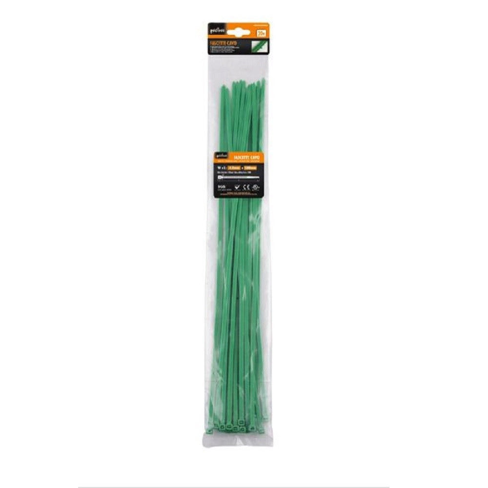 Trade Shop - Set 20 Pz Fascette Cavi Cavo Verde Stringenti In Plastica Nylon 4.8x500mm 92401 -