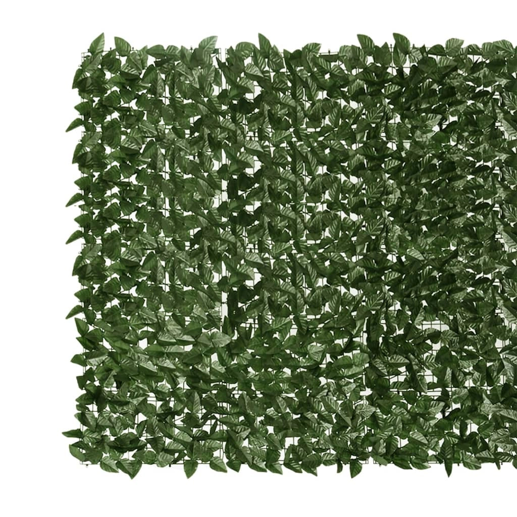 Schermo per balcone schermo per la privacy con foglie verde scuro 600 x 150 cm 02_0010012
