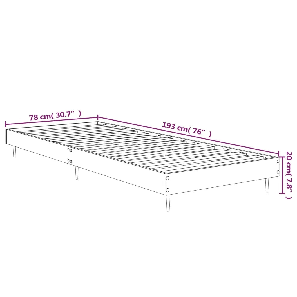 Giroletto senza Materasso Rovere Sonoma 75x190 cm in Truciolato 832312