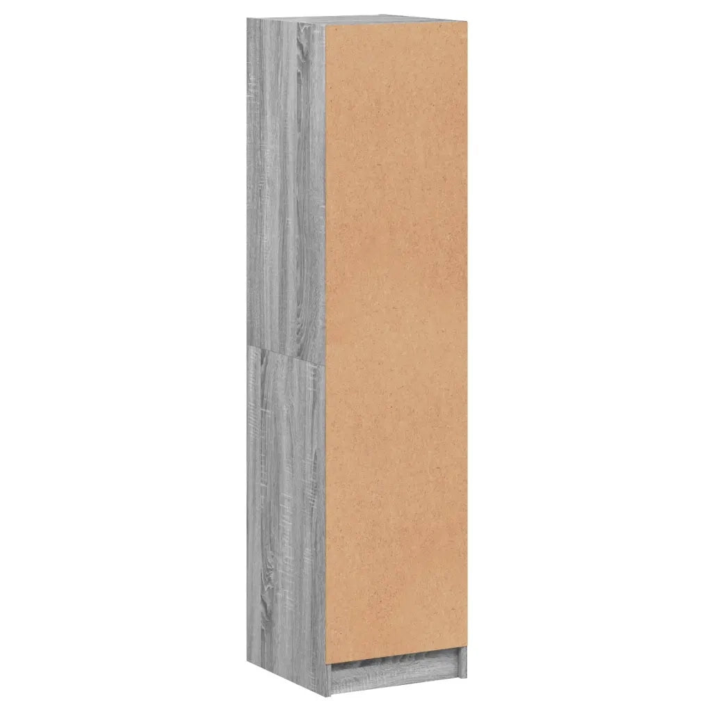 Credenza con Anta-Buffet-Armadio da cucina in Vetro Grigio Sonoma 35x37x142 cm